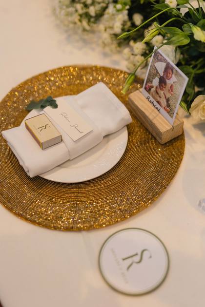 Tablescape and Signage — Reception decor — Alila Diwa Goa